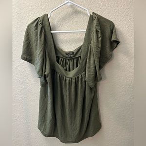 Olive Green BANANA REPUBLIC Top, Size Large Petite, NWT